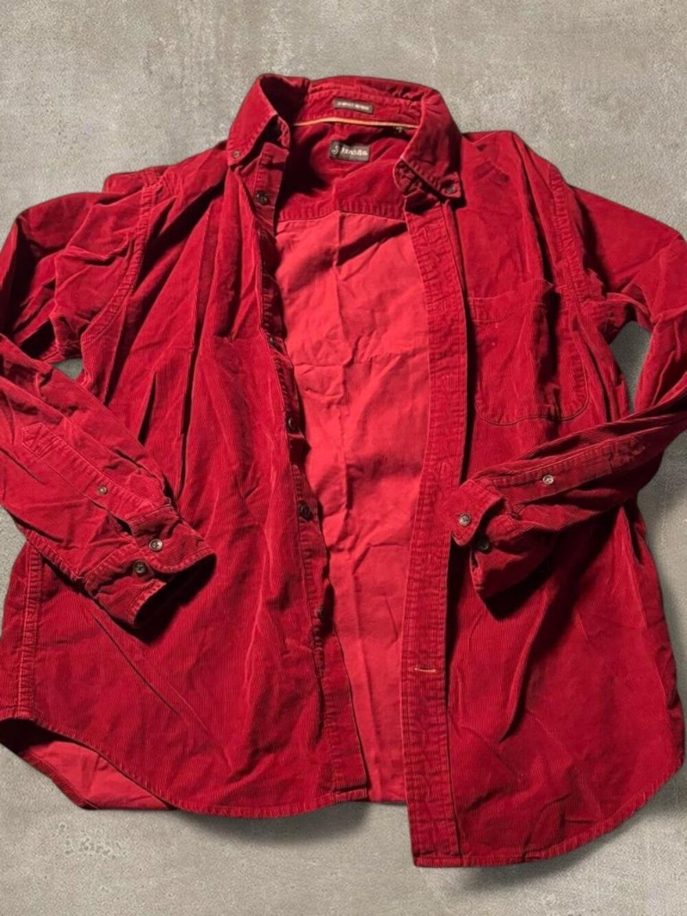 Vintage red St. John’s Bay 21-Wale Corduroy button up shirt - Size S